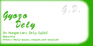 gyozo dely business card
